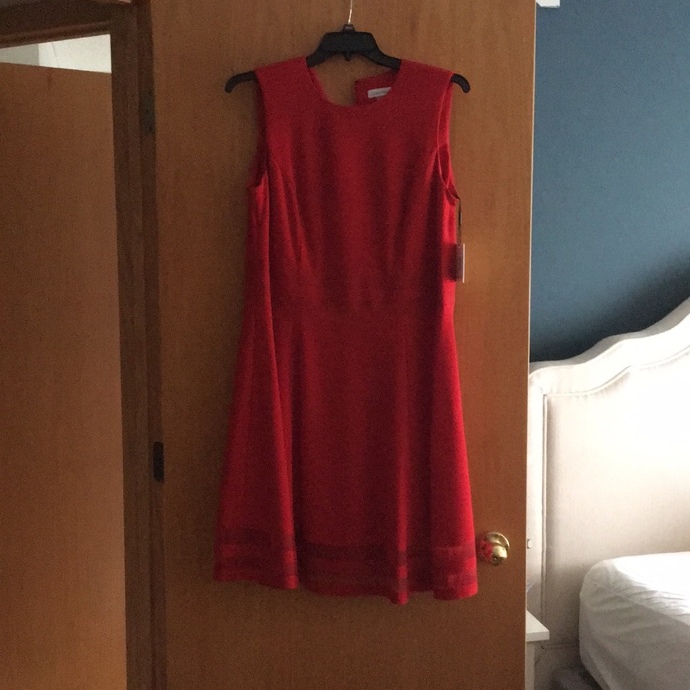 Calvin Klein 14w Red Dress